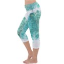 Splash Teal Capri Yoga Leggings View2