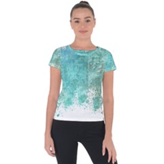 Splash Teal Short Sleeve Sports Top 