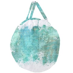 Splash Teal Giant Round Zipper Tote