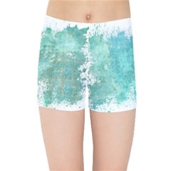 Splash Teal Kids Sports Shorts