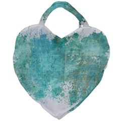 Splash Teal Giant Heart Shaped Tote by vintage2030