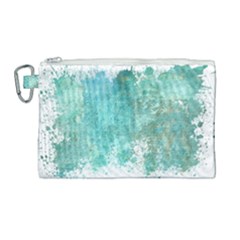 Splash Teal Canvas Cosmetic Bag (Large)