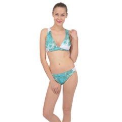 Splash Teal Classic Banded Bikini Set 