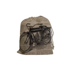 Bicycle Letter Drawstring Pouch (medium) by vintage2030