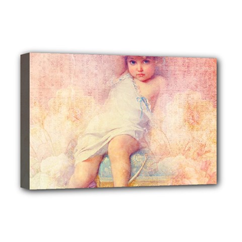 Baby In Clouds Deluxe Canvas 18  X 12  (stretched) by vintage2030