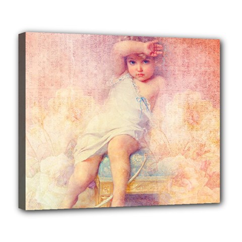 Baby In Clouds Deluxe Canvas 24  x 20  (Stretched)