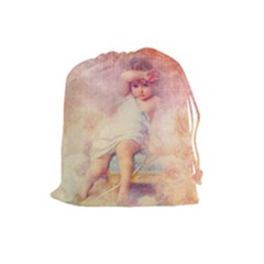 Baby In Clouds Drawstring Pouch (Large)