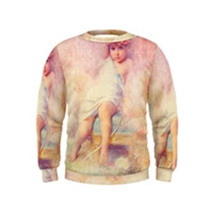 Baby In Clouds Kids  Sweatshirt by vintage2030