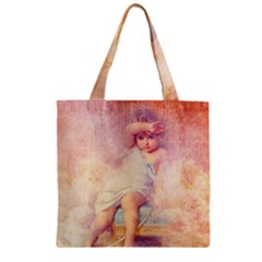 Baby In Clouds Zipper Grocery Tote Bag