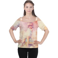 Baby In Clouds Cutout Shoulder Tee