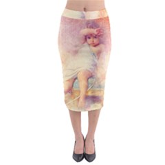 Baby In Clouds Midi Pencil Skirt