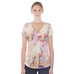 Baby In Clouds Short Sleeve Front Detail Top