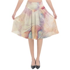 Baby In Clouds Flared Midi Skirt