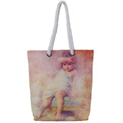 Baby In Clouds Full Print Rope Handle Tote (Small)