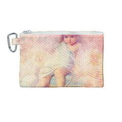 Baby In Clouds Canvas Cosmetic Bag (Medium)