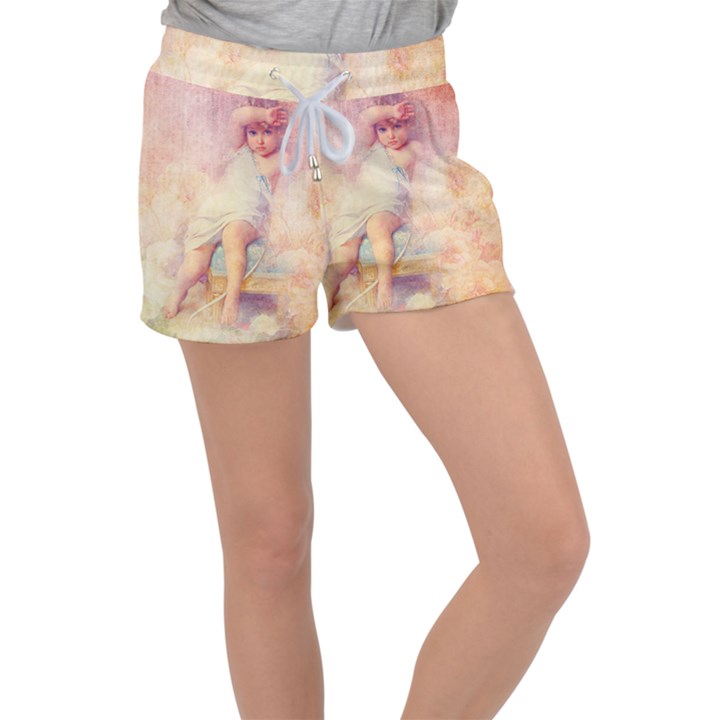 Baby In Clouds Women s Velour Lounge Shorts