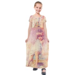 Baby In Clouds Kids  Short Sleeve Maxi Dress