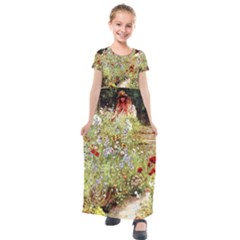 Scenery Kids  Short Sleeve Maxi Dress by vintage2030