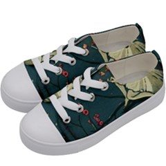 Girl And Flowers Kids  Low Top Canvas Sneakers