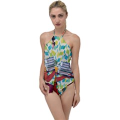 Retro Cokk Go With The Flow One Piece Swimsuit by vintage2030