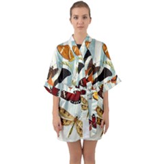Butterfly 1064147 960 720 Quarter Sleeve Kimono Robe by vintage2030