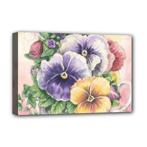 Lowers Pansy Deluxe Canvas 18  X 12  (stretched)
