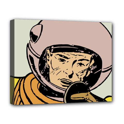 Astronaut Retro Deluxe Canvas 20  X 16  (stretched) by vintage2030