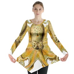 Gold Octopus Long Sleeve Tunic  by vintage2030