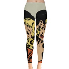 Hugging Retro Couple Leggings  by vintage2030