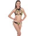 Hugging Retro Couple Cross Front Halter Bikini Set View1