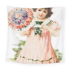 Girl 1731727 1920 Square Tapestry (large) by vintage2030