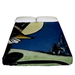 Black Cat 1462738 1920 Fitted Sheet (king Size) by vintage2030