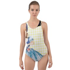 Girl 1370912 1280 Cut-out Back One Piece Swimsuit by vintage2030