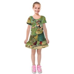 Postcard 1348470 1920 Kids  Short Sleeve Velvet Dress