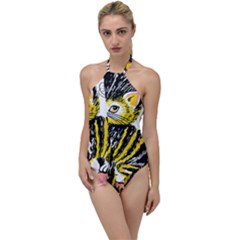 Cat 1348502 1920 Go With The Flow One Piece Swimsuit by vintage2030