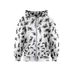 Pointing Finger Pattern Kids  Zipper Hoodie by Valentinaart