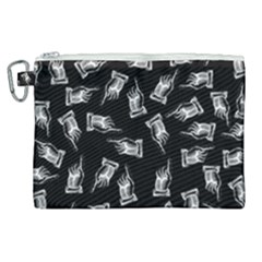 Pointing Finger Pattern Canvas Cosmetic Bag (xl) by Valentinaart