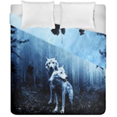 Wolfs Duvet Cover Double Side (california King Size) by Valentinaart