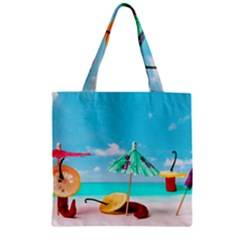 Red Chili Peppers On The Beach Zipper Grocery Tote Bag by FunnyCow