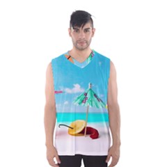 Red Chili Peppers On The Beach Men s Basketball Tank Top by FunnyCow