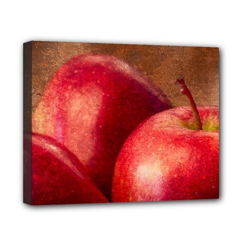 Three Red Apples Canvas 10  X 8  (stretched) by FunnyCow
