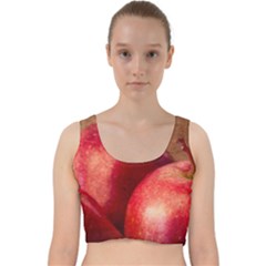 Three Red Apples Velvet Racer Back Crop Top by FunnyCow
