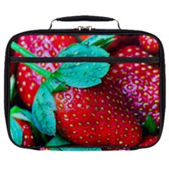 Red Strawberries Full Print Lunch Bag by FunnyCow