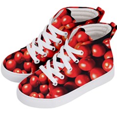 Pile Of Red Tomatoes Kid s Hi-top Skate Sneakers by FunnyCow