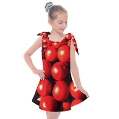 Pile Of Red Tomatoes Kids  Tie Up Tunic Dress by FunnyCow