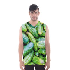 Pile Of Green Cucumbers Men s Basketball Tank Top by FunnyCow