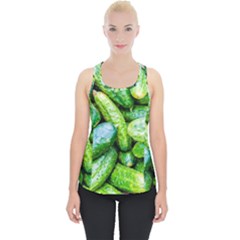 Pile Of Green Cucumbers Piece Up Tank Top by FunnyCow