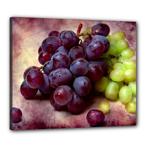 Red And Green Grapes Canvas 24  X 20  (stretched) by FunnyCow