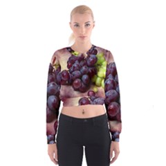 Red And Green Grapes Cropped Sweatshirt by FunnyCow