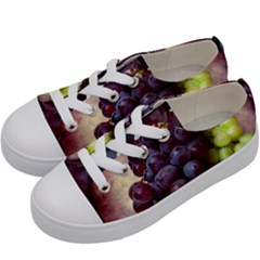 Red And Green Grapes Kids  Low Top Canvas Sneakers by FunnyCow